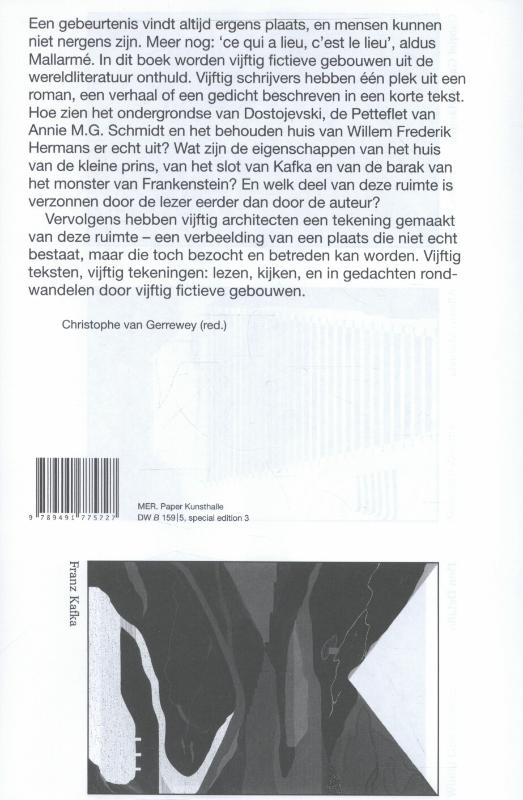 Achterkant van 50 fictieve gebouwen