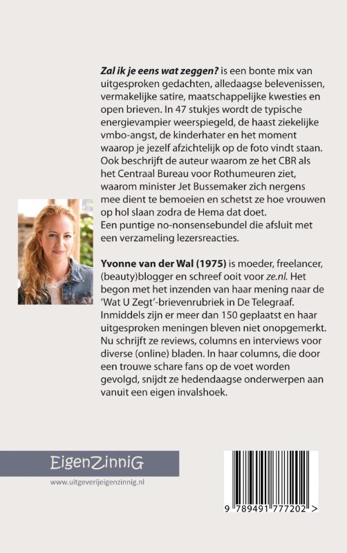 Achterkant van Zal ik je eens wat zeggen?