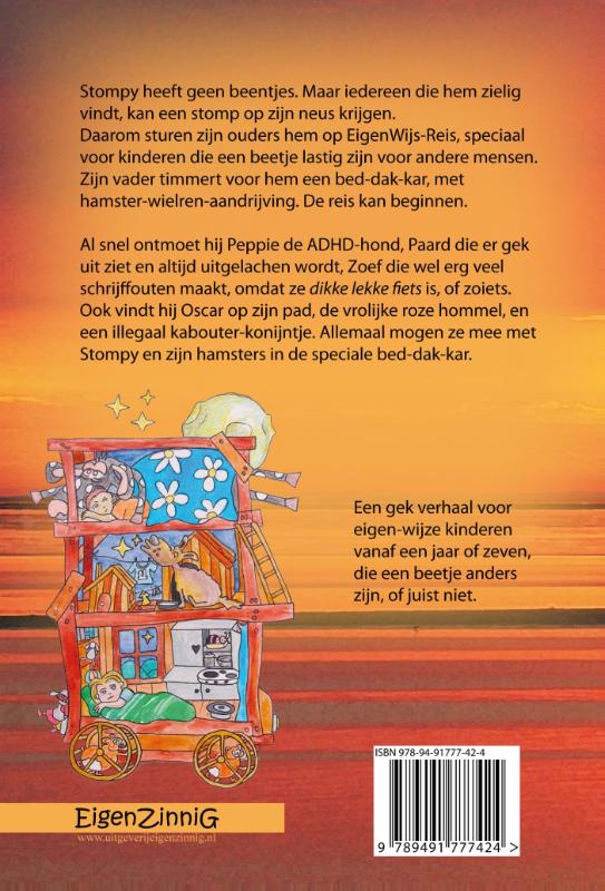 Achterkant van Eigenwijs-Reis