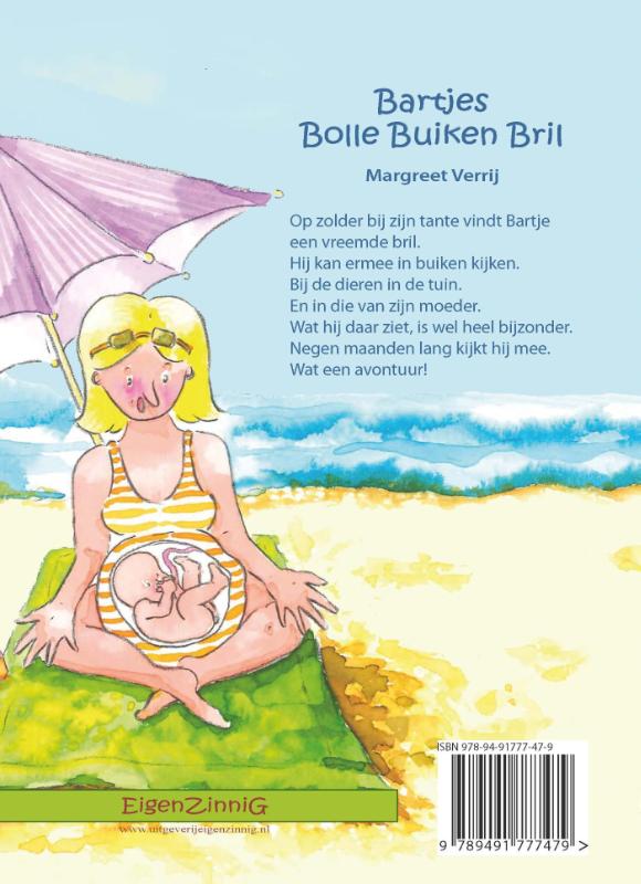 Achterkant van Bartjes bolle buiken bril