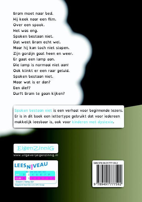 Achterkant van Spoken bestaan niet