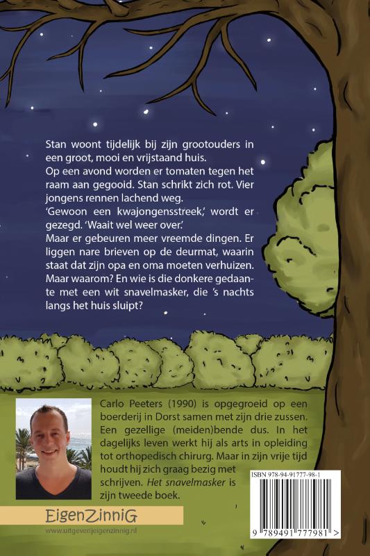 Achterkant van Het snavelmasker