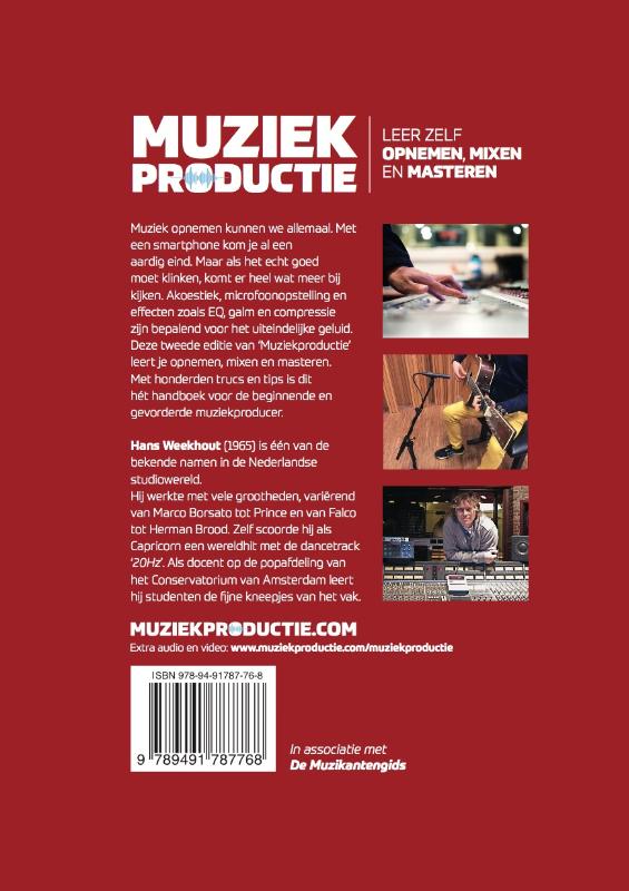 Achterkant van Muziekproductie