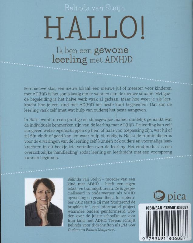 Achterkant van Hallo!