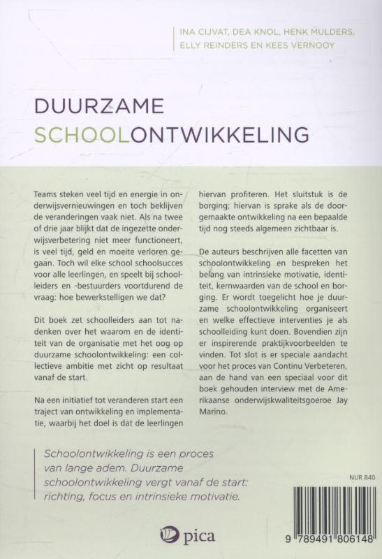 Achterkant van Duurzame schoolverbetering