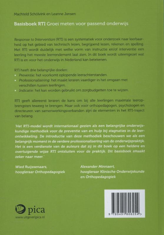 Achterkant van Basisboek RTI