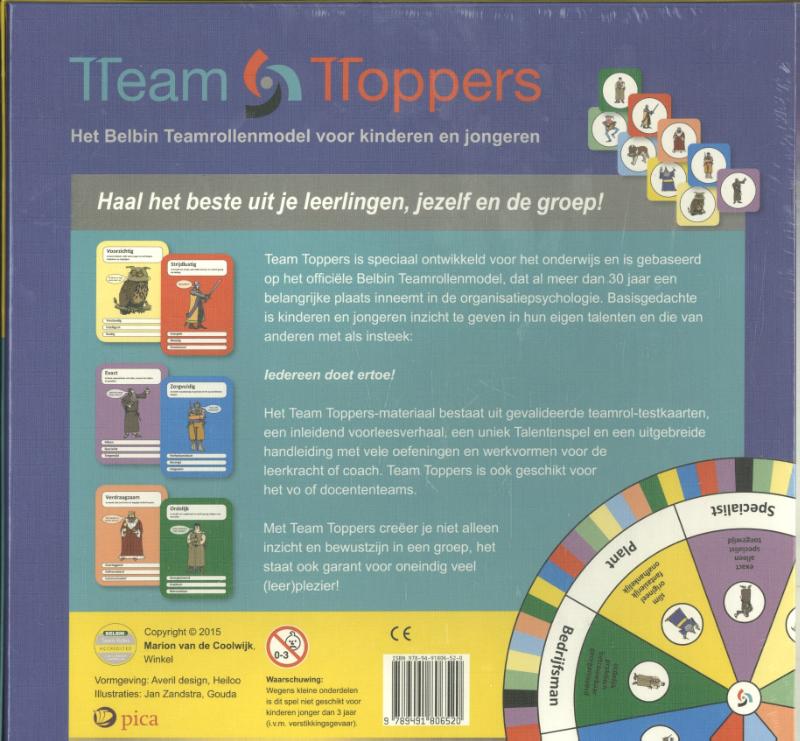 Achterkant van Team toppers
