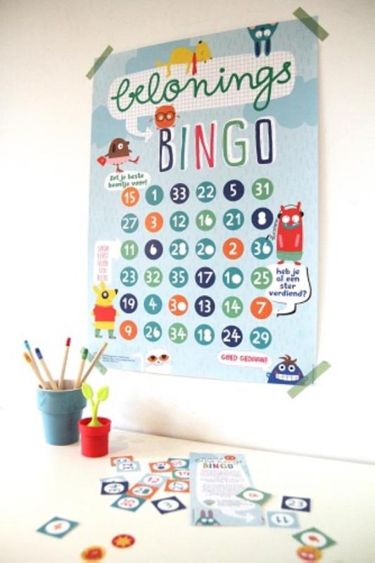 Achterkant van Beloningsbingo poster