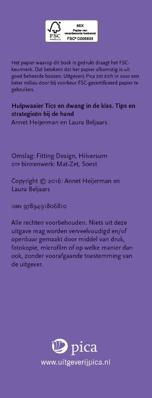 Achterkant van Tics en dwang in de klas