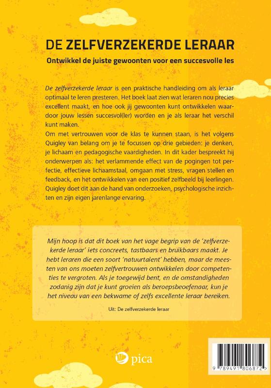 Achterkant van De zelfverzekerde leraar