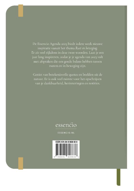 Achterkant van Essencio Agenda 2023 groot