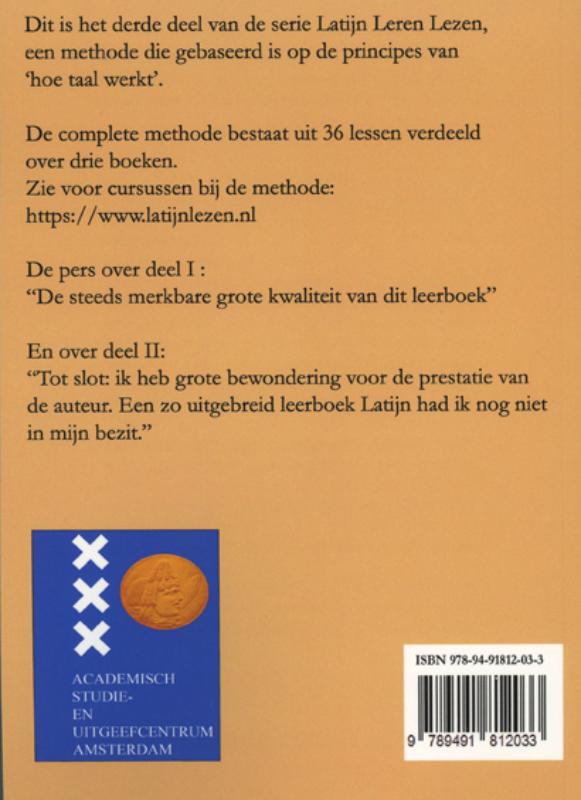 Achterkant van deel III