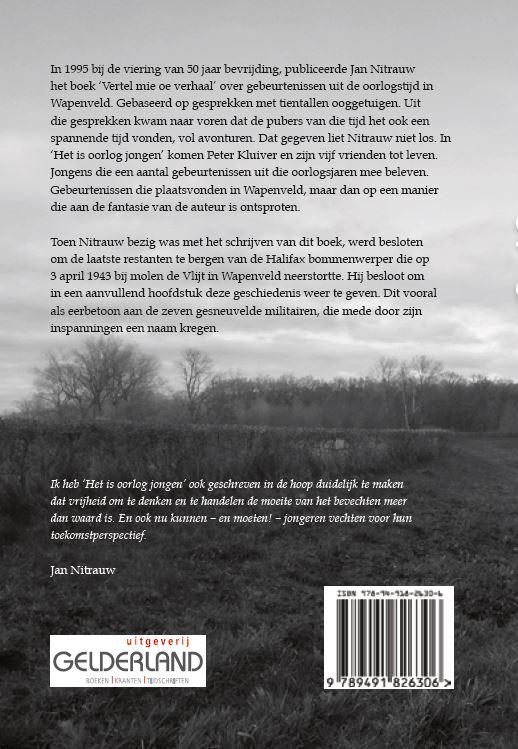Achterkant van Het is oorlog jongen