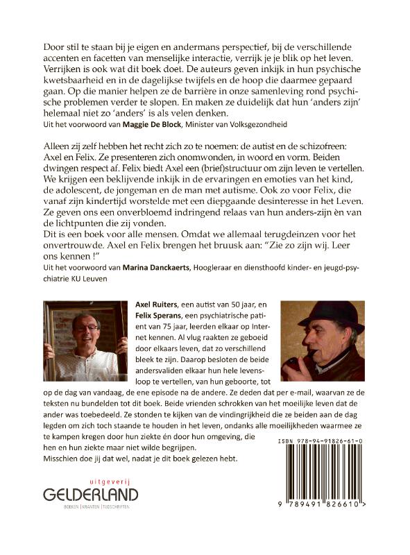 Achterkant van Briefwisseling tussen een schizofreen en een autist