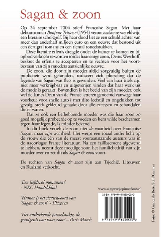 Achterkant van Sagan en zoon