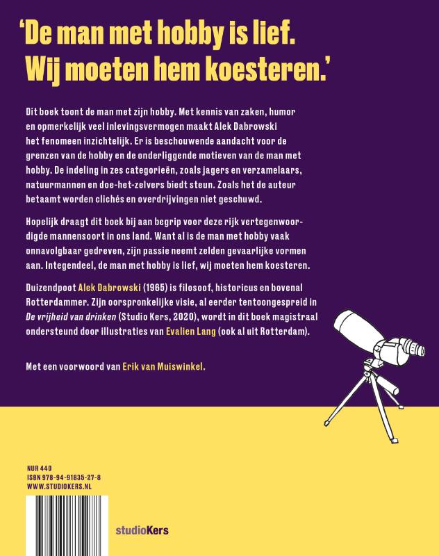 Achterkant van Mannen met hobby's