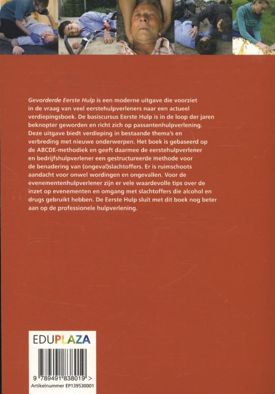 Achterkant van Gevorderde eerste hulp