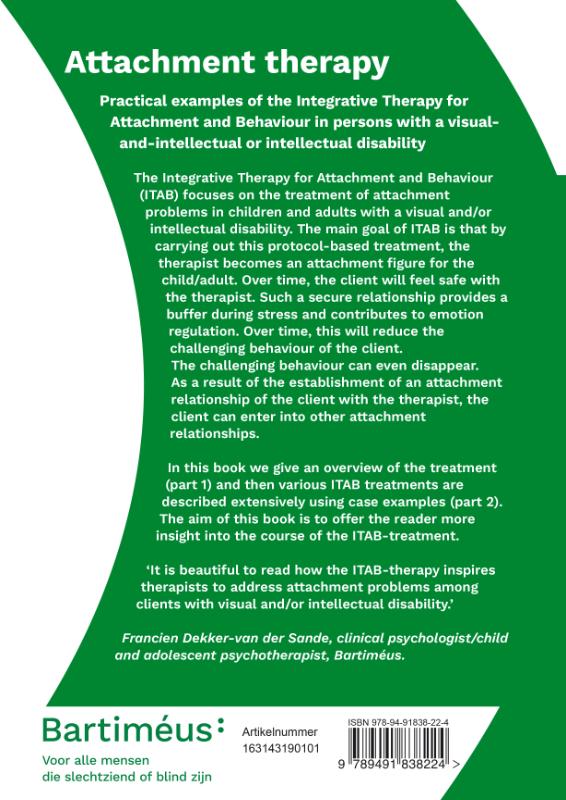 Achterkant van Attachment therapy