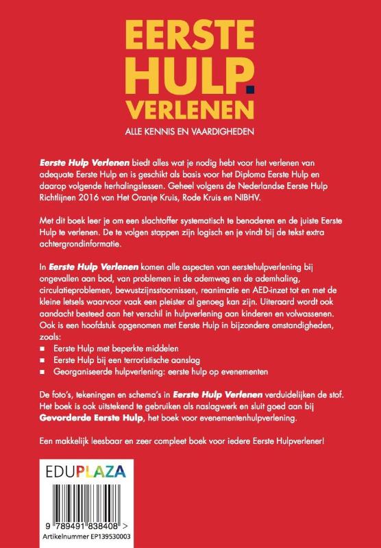 Achterkant van Eerste Hulp verlenen