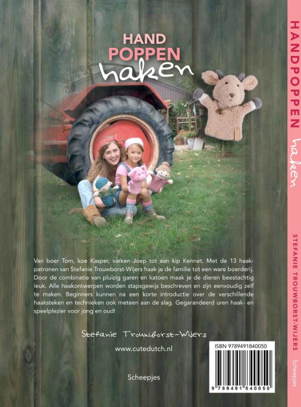 Achterkant van Handpoppen haken