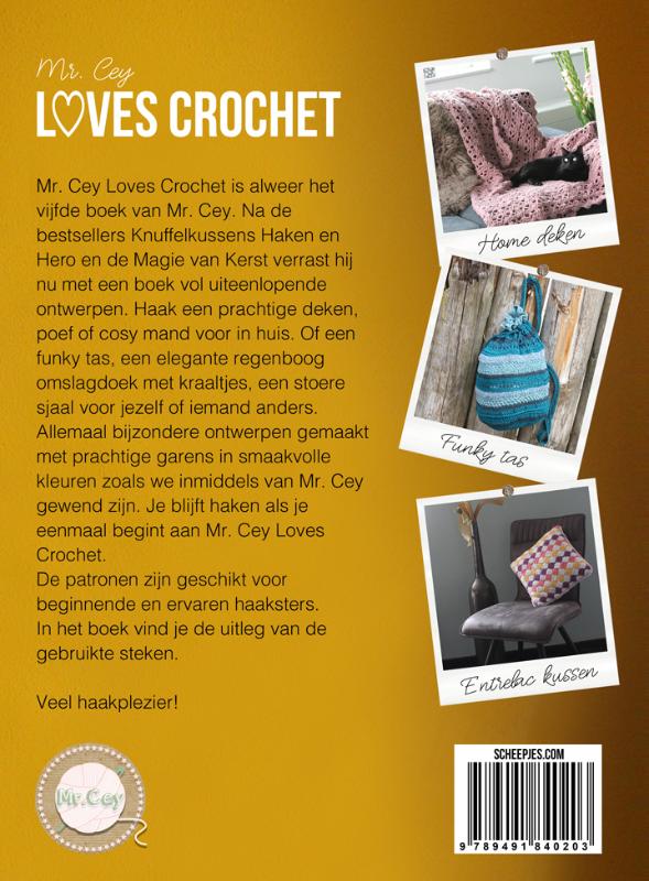 Achterkant van Mr. Cey loves crochet