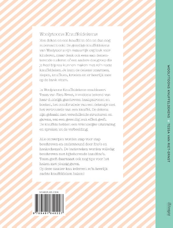 Achterkant van Woolytoons knuffeldekens