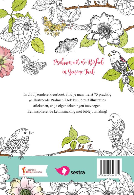 Achterkant van Kleur en teken de Psalmen