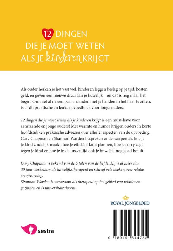 Achterkant van 12 dingen die je moet weten als je kinderen krijgt