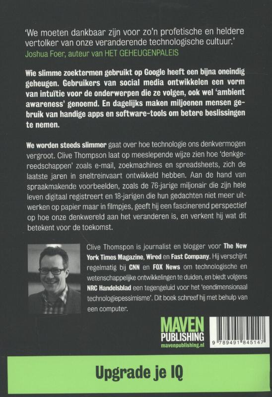 Achterkant van We worden steeds slimmer