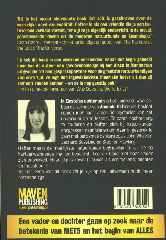 Achterkant van In Einsteins achtertuin