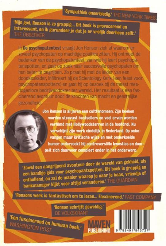 Achterkant van De psychopatentest