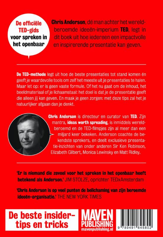 Achterkant van De TED-methode