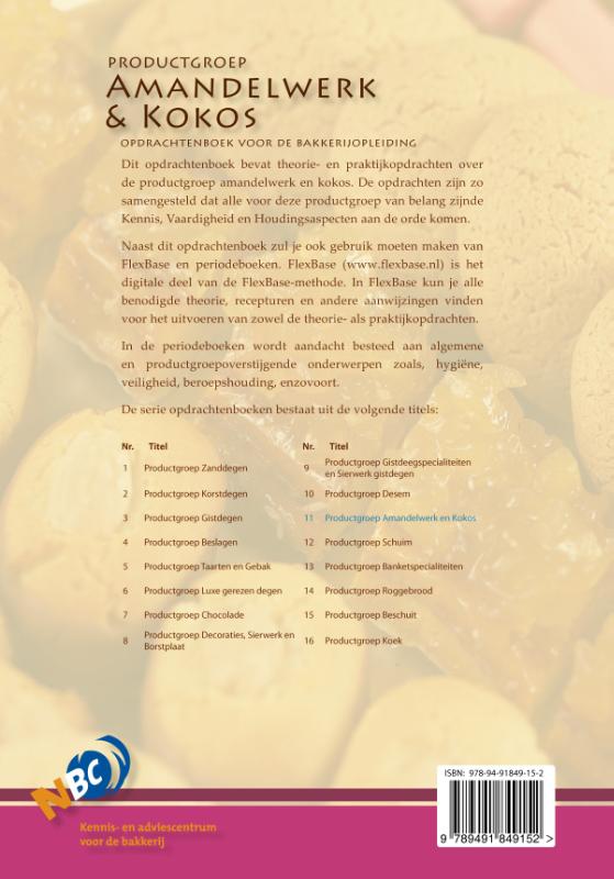 Achterkant van Amandelwerk en kokos