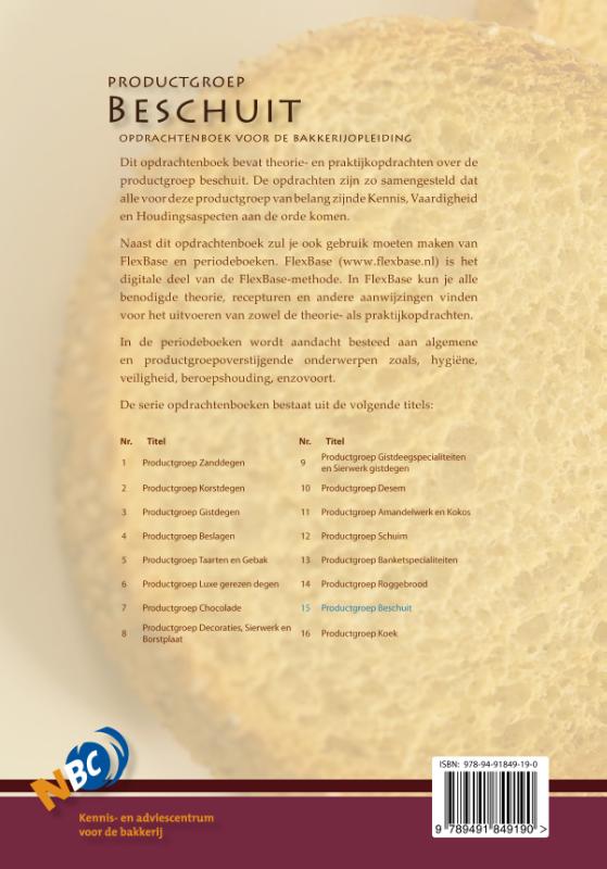Achterkant van Productgroep beschuit