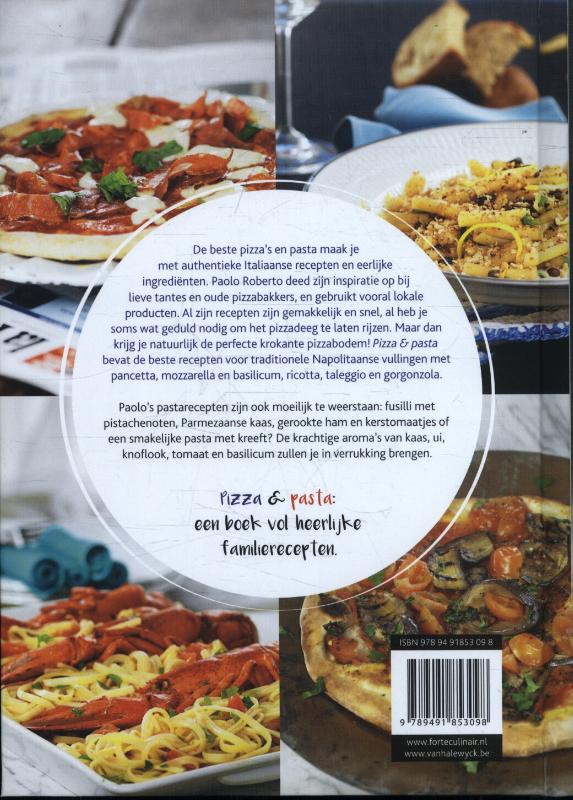 Achterkant van Pizza & pasta
