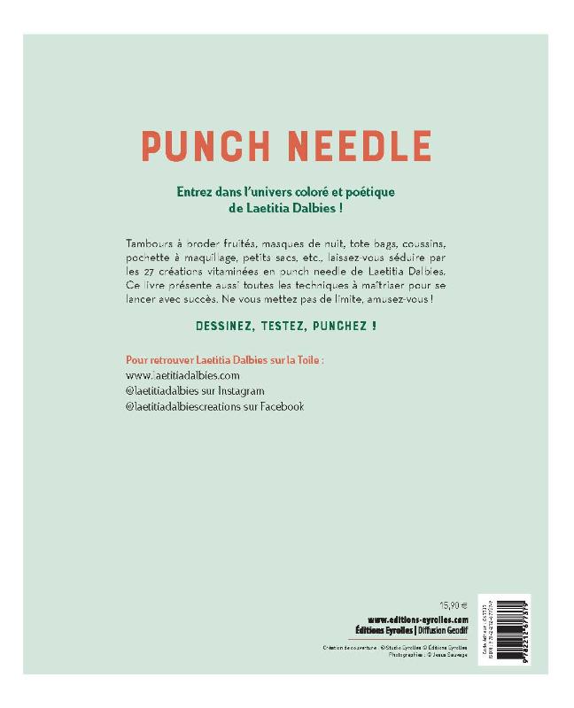 Achterkant van Het punch needle boek