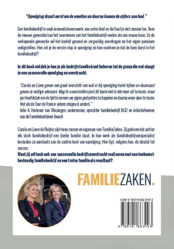 Achterkant van Familiezaken in opvolging