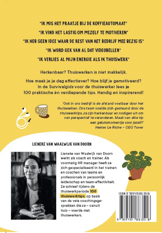 Achterkant van Survivalgids voor de thuiswerker