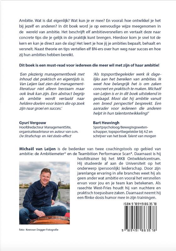 Achterkant van Het had ik dat maar eerder geweten boek over ambitie
