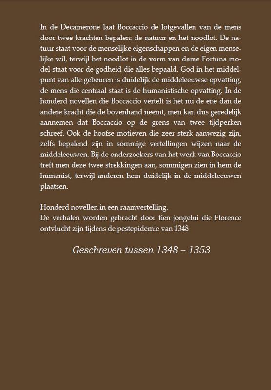 Achterkant van Decamerone