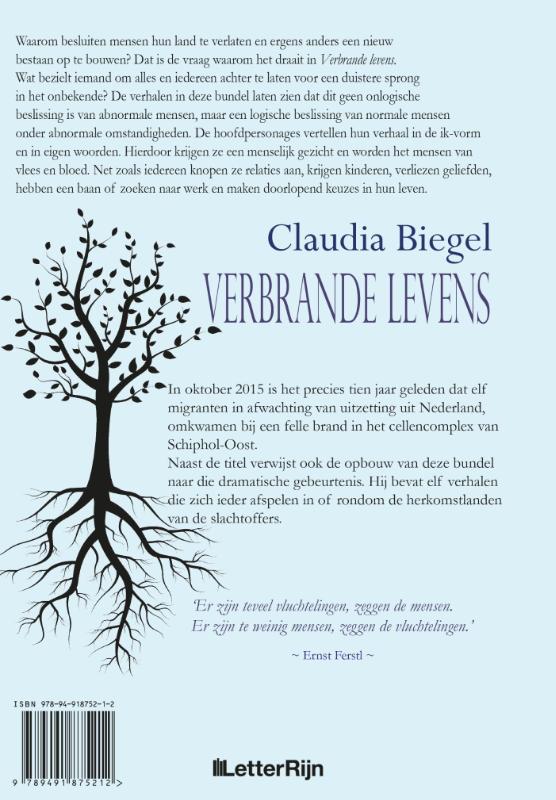 Achterkant van Verbrande levens