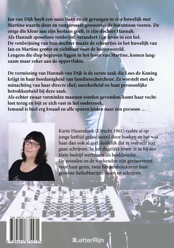 Achterkant van De dood heeft blauwe ogen