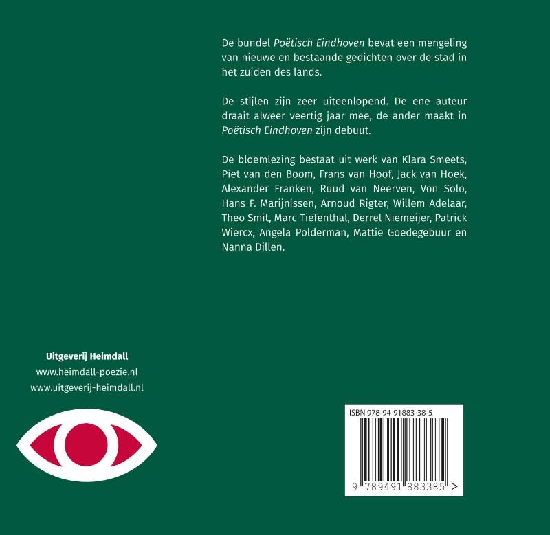 Achterkant van Poëtisch Eindhoven