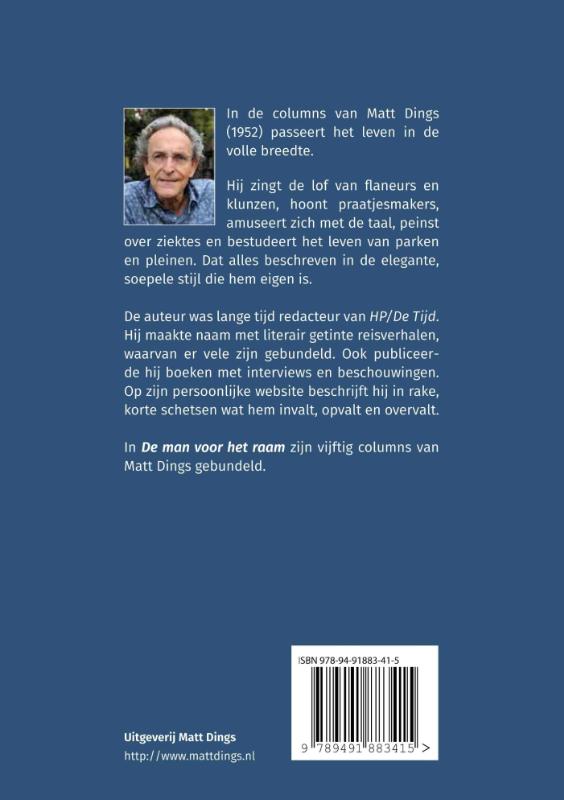 Achterkant van De man voor het raam