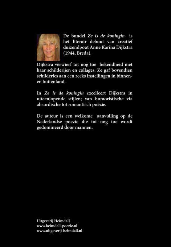 Achterkant van Ze is de koningin