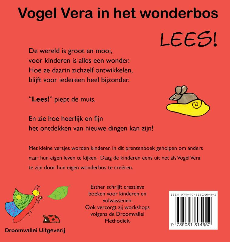 Achterkant van Vogel Vera in het wonderbos