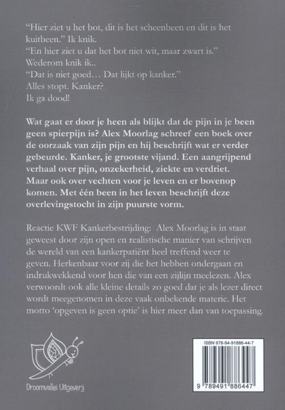 Achterkant van Met één been in het leven