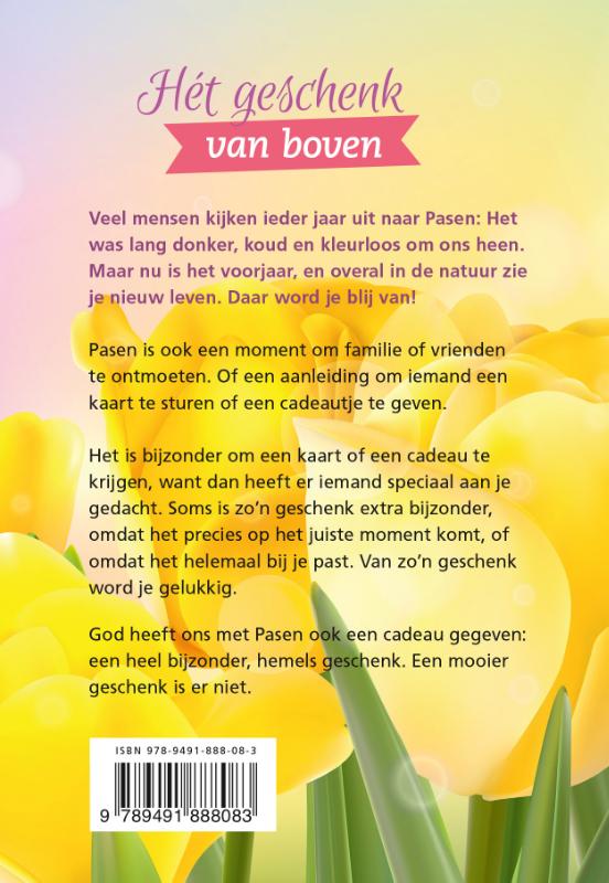 Achterkant van Paasgeschenkboekje