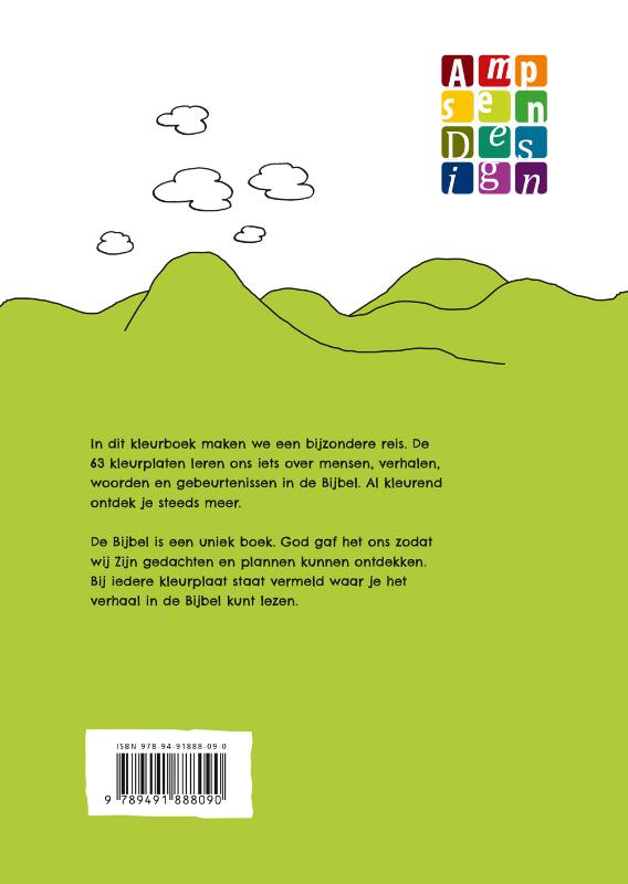 Achterkant van Kleurboek - Reis door de Bijbel