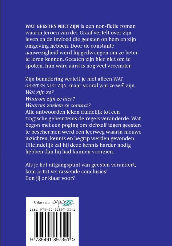Achterkant van Wat geesten niet zijn